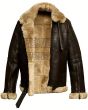 Brown Sheep Skin Custom Made Real Leather Jacket, Brown color for Male