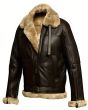 Brown Sheep Skin Custom Made Real Leather Jacket, Brown color for Male