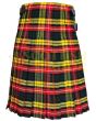 Buchanan Modern Tartan Kilt, Yellow color for Male