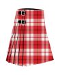 Cameron Hose Two Premium Tartan Kilt, Red color for Male