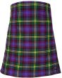 Christian Dewar Tartan Kilt in Purple Color Front Apron View – Classic Scottish Clan Tartan Kilt