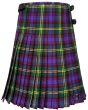 Christian Dewar Tartan Kilt in Purple Color Back Pleated View – Traditional Highland Pleated Kilt