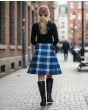 Crombie House Check Women Tartan Kilt Back View – Traditional Pleated Highland Women Kilt