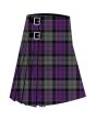 Clan Culloden Grey Premium Tartan Kilt, Purple color for Male