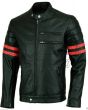Custom Made Black Leather Jacket