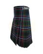 Custom Made Green Navy Black Tartan Kilt, Black color for Male