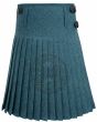Dark Tail Blue Wool Kilt back view with full pleated design for comfort and traditional craftsmanship