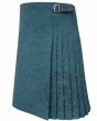 Dark Tail Blue Wool Kilt highlighting soft wool texture with refined pleated style and utility detail