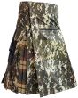 Digital Camo Hybrid Kilt With Rose Ancient Tartan, Multi Color color for Male