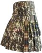 Digital Camo Hybrid Kilt With Rose Ancient Tartan, Multi Color color for Male