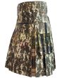 Digital Camo Hybrid Kilt With Rose Ancient Tartan, Multi Color color for Male