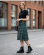 Dodd Of Branford Ancient Tartan Kilt Side Angle – Premium 16oz Acrylic Wool Highland Women Kilt