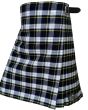 Dress Gordon Tartan Kilt Stripe Pleated Left Side View – Premium Acrylic Wool Clan Kilt
