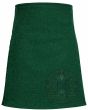 Emerald Green Wool Kilt front view featuring buttoned waist and elegant pleated wool style