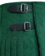 Emerald Green Wool Kilt close-up buckle view showing detailed fastening and premium wool craftsmanship