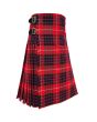 Fraser Plaid Red Modern Tartan Kilt, Red color for Male