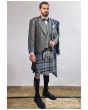 Gray Argyll Kilt Outfit With Harris Family Tartan Kilt, Gray color for Male
