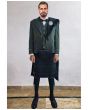 Green Argyll Kilt Outfit With Black Watch Tartan Kilt, Green color for Male