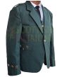 Green Argyll Kilt Jacket with Vest, Green color for Male