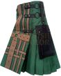 Green Tactical Hybrid Fashion Kilt, Green color for Male