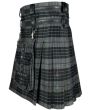 Scottish tartan kilt with modern utility design