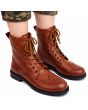 Half Long Brown Ghillie Brogue Kilt Boots, Brown color for Male