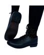 Black Real Leather Ghillie Brogues Scottish Kilt Shoes