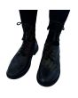 Black Real Leather Ghillie Brogues Scottish Kilt Shoes
