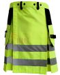 High Visibility Firefighter Kilt For Working Men Kilt, Yellow color for Male
