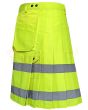 High Visibility Firefighter Kilt Working Men Kilt, Yellow color for Male