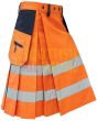 High Visibility Orange Firefighter Kilt For Working Men Kilt, Orange color for Male