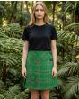 Irish Green Tartan Women Billie Kilt Mini Skirt - Irish Kilt For sale