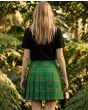 Irish Green Tartan Women Billie Kilt Mini Skirt - Irish Kilt For sale