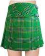 Irish Green Tartan Women Billie Kilt Mini Skirt - Irish Kilt For sale