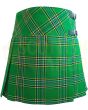Irish Green Tartan Women Billie Kilt Mini Skirt - Irish Kilt For sale