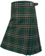 Irish National Tartan Kilt Left Side View – Premium Green Acrylic Wool Clan Kilt