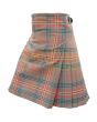 Kennedy Weathered Tartan Kilt, Brown color for Male