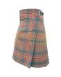 Kennedy Weathered Tartan Kilt, Brown color for Male