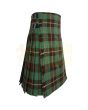 Mackinnon Hunting Ancient Tartan Kilt, Green color for Male