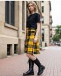 MacLeod of Lewis Pleated Tartan Kilt Front View – Elegant Women’s Scottish Plaid Kilt by Scottish Kilt Tailor