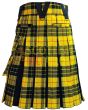 MacLeod of Lewis Tartan Hybrid Utility Kilt, Yellow color for Male