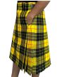 MacLeod of Lewis Tartan Kilt With Two Slash Pockets, Yellow color for Male