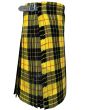 MacLeod of Lewis Tartan Kilt With Two Slash Pockets, Yellow color for Male