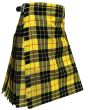 MacLeod of Lewis Tartan Kilt With Two Slash Pockets, Yellow color for Male