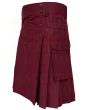 Maroon Utility Kilt For Sale Deluxe Style