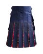 Navy Blue Hybrid Kilt, Navy Blue color for Male