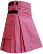 Pink Utility Deluxe Kilt, Pink color for Male