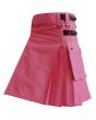Pink Utility Deluxe Kilt, Pink color for Male
