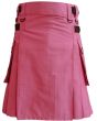 Pink Utility Deluxe Kilt, Pink color for Male
