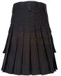 Premium Black Firefighter Utility Kilt For Men, Black color for Male